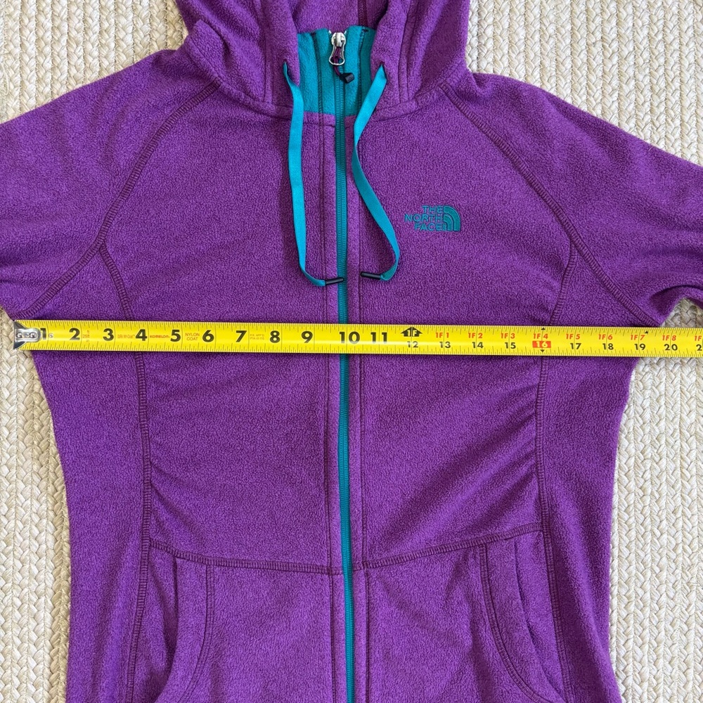 The North Face Women’s Small Purple Fleece Hoodie Jacket Full Zip Hooded - Picture 9 of 12